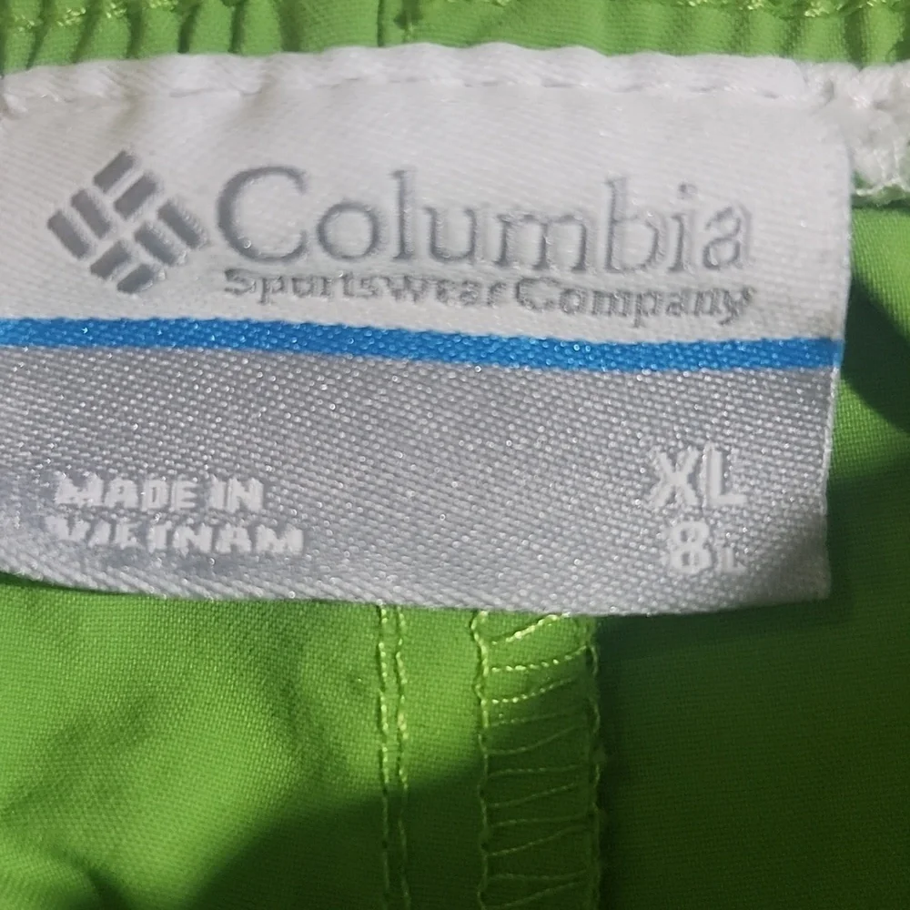 Colombia PFG‎ Performance Fishing Gear Green Elastic Drawstring Men's Shorts XL